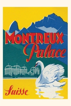 Paperback Vintage Journal Montreux, Switzerland Travel Poster Book