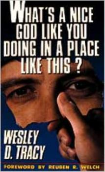 Paperback What's a Nice God Like You Doing in a Place Like This? Book