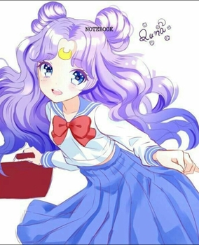 Notebook: Sailor Moon Anime Soft Glossy Cover College Ruled Pages Book 7.5 x 9.25 Inches 110 Pages