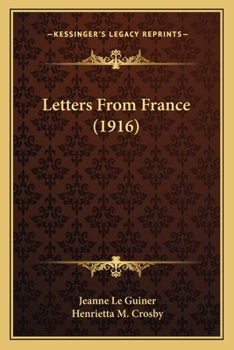 Paperback Letters from France (1916) Book