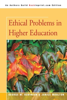 Paperback Ethical Problems in Higher Education Book