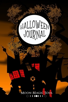 Paperback Halloween Journal: Halloween Castle Cats Spooky October Autumn Journal Notebook Diary College-Ruled Book