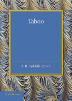 Paperback Taboo: The Frazer Lecture 1939 Book