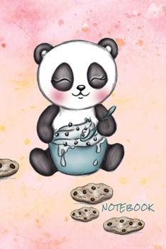 Notebook: Backing Panda - Journal for writing I Composition Book I Lined paper with integrated page numbers l Narrow Ruled I Diary  I 120 Pages I "6x9" I A5 I  Soft Cover