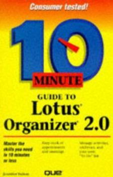 Paperback 10 Minute Guide to Lotus Organizer 2.0 Book