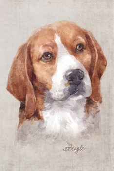 Beagle Dog Portrait Notebook: Blank Lined Journal for Dog Lovers, Dog Mom, Dog Dad and Pet Owners 6x9 with College Ruled Pages