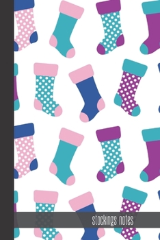 Paperback stockings notes: small lined Christmas Pattern Notebook / Travel Journal to write in (6'' x 9'') 120 pages Book