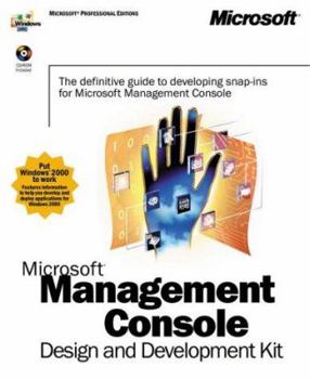 Paperback Microsoft Management Console Design and Development Kit Book