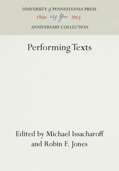 Hardcover Performing Texts Book