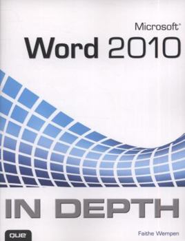 Paperback Microsoft Word 2010 in Depth Book