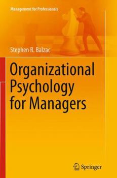 Paperback Organizational Psychology for Managers Book