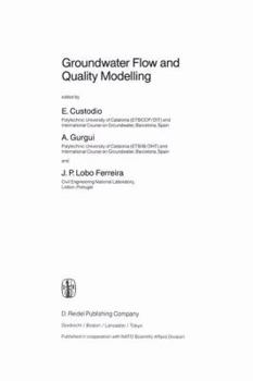 Hardcover Groundwater Flow and Quality Modelling Book