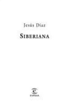 Hardcover Siberiana (e.narrativa) (Spanish Edition) [Spanish] Book