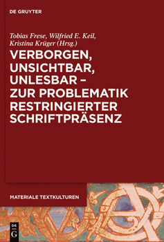 Hardcover Verborgen, Unsichtbar, Unlesbar - Zur Problematik Restringierter Schriftpräsenz [German] Book