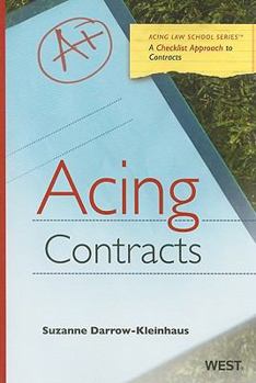 Paperback Acing Contracts: A Checklist Approach to Contracts Law Book