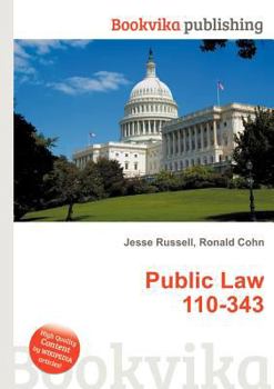 Paperback Public Law 110-343 Book