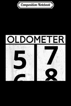 Composition Notebook: Mens Oldometer 58 58th Birthday Retro Odometer Classic Car Lover  Journal/Notebook Blank Lined Ruled 6x9 100 Pages