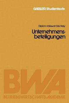 Paperback Unternehmensbeteiligungen [German] Book