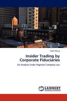 Paperback Insider Trading by Corporate Fiduciaries Book
