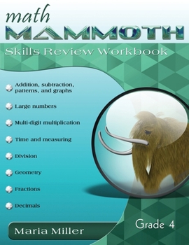 Paperback Math Mammoth Grade 4 Skills Review Workbook Book