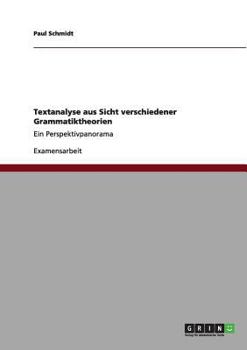 Paperback Textanalyse aus Sicht verschiedener Grammatiktheorien: Ein Perspektivpanorama [German] Book