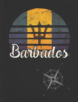 Barbados: Bajan Vintage Flag Personalized Retro Gift Idea for Coworker Friend or Boss  Undated Planner Daily Weekly Monthly Calendar Organizer Journal