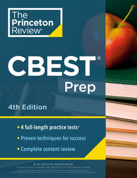 Paperback Princeton Review CBEST Prep, 4th Edition: 3 Practice Tests + Content Review + Strategies to Master the California Basic Educational Skills Test Book