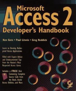 Paperback Microsoft Access 2 Developer's Handbook Book