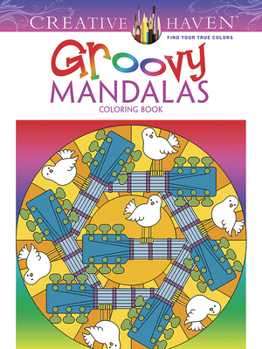 Paperback Creative Haven Groovy Mandalas Coloring Book