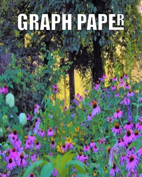 Paperback Graph Paper: Grid Paper Composition Notebook Featuring Hazy Morning Sunrise in My Rubio Garden Original Digital Oil Painting Cover Book