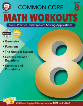 Paperback Common Core Math Workouts, Grade 8 Book