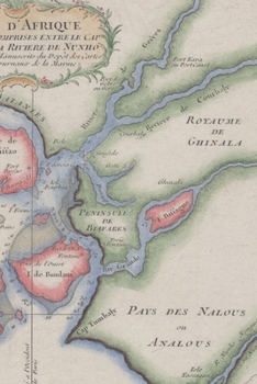 Paperback West Africa Vintage Map Field Journal Notebook, 50 pages/25 sheets, 4x6 Book