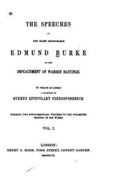 Paperback The Speeches of the Right Honourable Edmund Burke - Vol. I Book