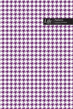 Paperback Checkered II Pattern Composition Notebook, Stylish Portable Write-In Journal (A5), 144 Sheets Purple Cover Book