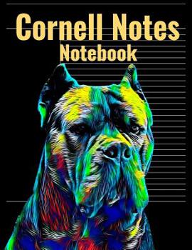 Paperback Cornell Notes Notebook: Universal Note Taking System, Vibrant Cane Corso Dog Cover, 120 Pages, 8.5 x 11 inches (21.59 x 27.94 cm) Book