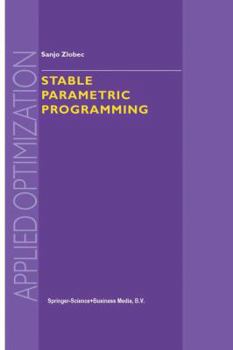 Paperback Stable Parametric Programming Book