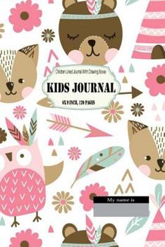 Paperback Kids Journal: Children Lined Journal With Drawing Boxes 6 x 9 inch, 120 pages: Composition Blank Book. Primary Writing Journal for K Book