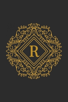 R: monogram initial Letter R - Personalized Initial Monogram Letter R  College Ruled Notebook - 6 x 9 inch Pocket Size: Cute Alphabet Vintage ...