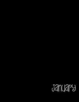 January: Blank Notebook A Month / Wide Ruled Lined / Matte Cover / Composition Book / Journal / Large