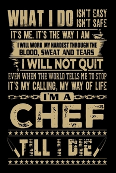 Paperback Lined Notebook CHEF: Journal for Writing, College Ruled Size 6" x 9", 120 Pages Book