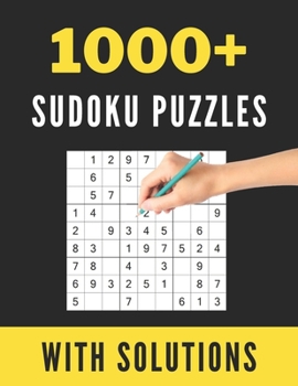 Paperback 1000 Sudoku Puzzles with Solutions: 1000+ Sudoku Puzzle Book for Adults, Easy-Normal-Medium-Hard Level Sudoku, with Solutions Book