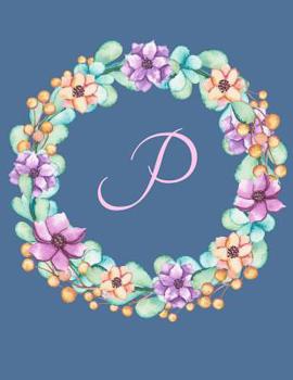 Paperback P: Monogrammed Large Print Sudoku Puzzles - Brain Logic Activity Book - Game Instructions and Answer Key - Perfect Gift F Book