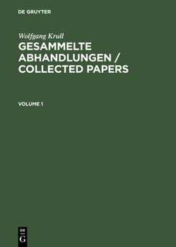 Hardcover Wolfgang Krull: Gesammelte Abhandlungen / Collected Papers. Volume 1+2 [German] Book