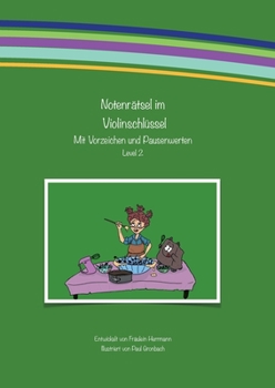 Paperback Notenrätsel im Violinschlüssel mit Vorzeichen: Level 2 [German] Book