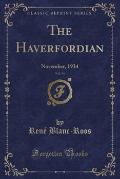 Paperback The Haverfordian, Vol. 54: November, 1934 (Classic Reprint) Book