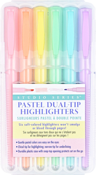 Misc. Studio Series Pastel Dual-Tip Highlighters - 6 Colors Book