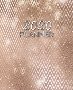 Paperback 2020 Planner: Weekly and Monthly Planner (Rose Gold Zigzag) 7.5"x9.25" Size Book