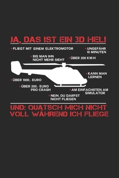 3D Heli: 6x9 RC | blank with numbers paper | notebook | notes (German Edition)