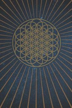 Sacred Geometry Flower of Life: 6" x 9" journal, notebook or diary, college rule 7.1mm lined blank 120 pages