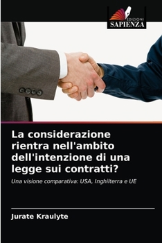 Paperback La considerazione rientra nell'ambito dell'intenzione di una legge sui contratti? [Italian] Book